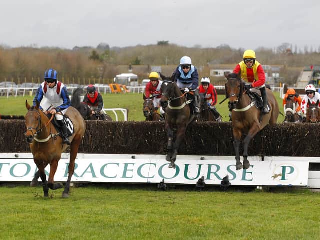 Race action from the first meet of the new decade at Plumpton