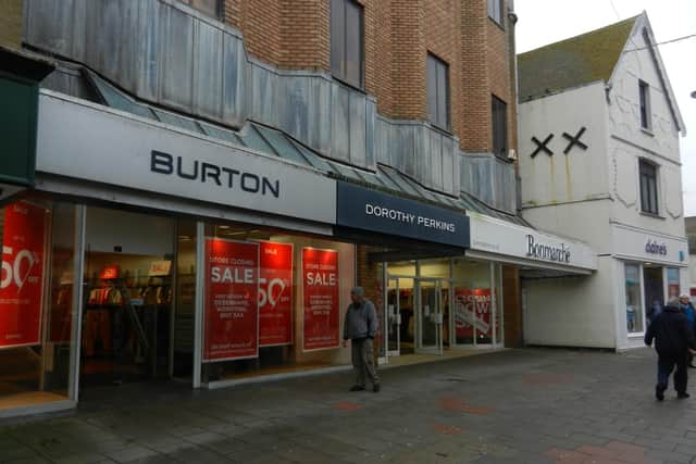 The Dorothy Perkins store in Montague Street. Burton and Bonmarch are not affected.