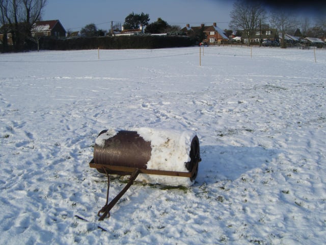 Icklesham Recreation Ground in the snow