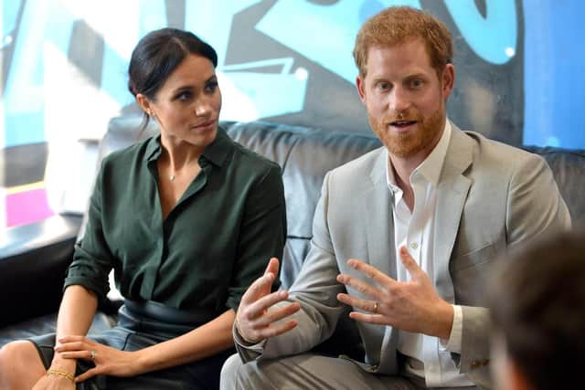 The Duke and Duchess of Sussex during their visit to the county in October 2018. Pictured at the Joff Youth Centre in Peacehaven