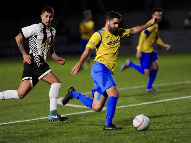 Alex Fair (Lancing - pictured), Tony Halsey (Horley Town), Kelvin Lucas (Alfold)