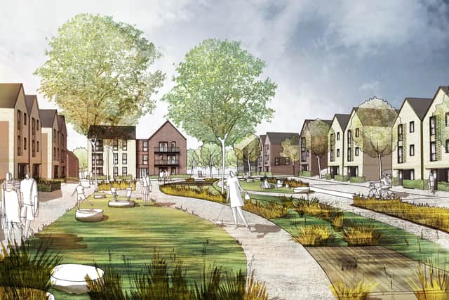 An artist impression of the Northern Arc development in Burgess Hill. Picture: Homes England