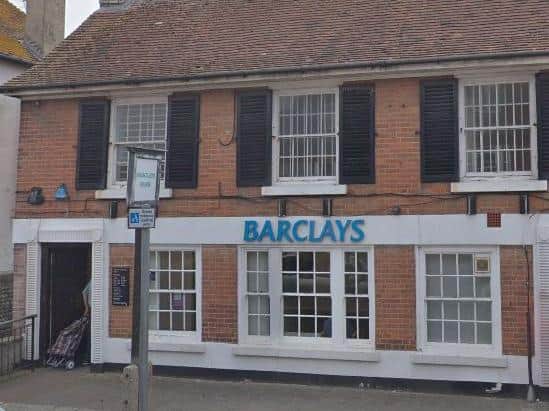 Selsey's closed Barclays bank could soon be converted into a restaurant with two,first floor residential accommodations. Photo: Google Street View