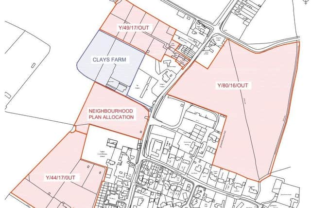 Clays Farm in relation to other development sites