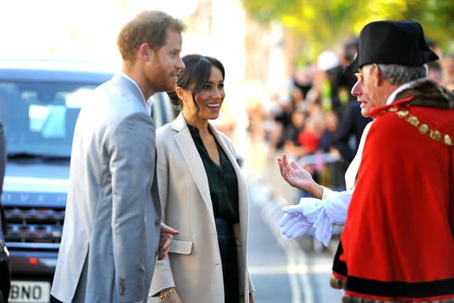The Duke and Duchess of Sussex during a visit in Chichester last year. Picture: Steve Robards