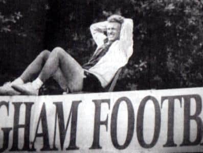 Dave Kew - former Pagham manager who has died - took up an unusual viewing position during his time at Nyetimber Lane