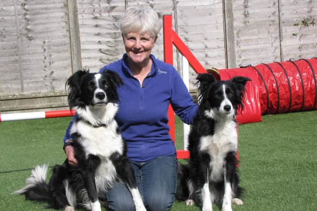Jenny Hastie with Nessa, left, and one of her other dogs