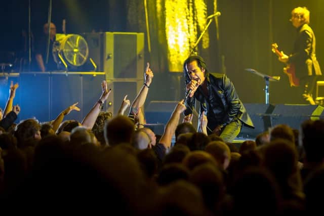 Nick Cave in concert at the Brighton Dome in 2013, photo by Vic Frankowski