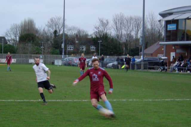 Alex Barbary scored against his former club in Horley's 2-1 win over Horsham YMCA. Picture by Spence Mitchell.