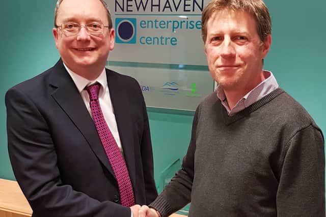 Graham Marley, chief executive of Let’s Do Business Group (left) with councillor James MacCleary, cabinet member for regeneration and prosperity. Picture: Lewes District Council