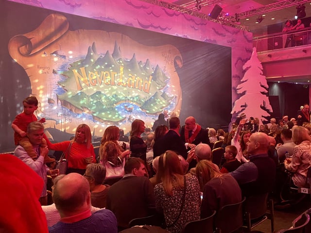 The audience get ready for the show