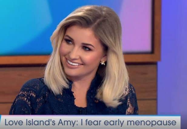 Amy Hart on Loose Women this afternoon (December 17). Picture: ITV