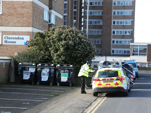 The crime scene around Clarendon House