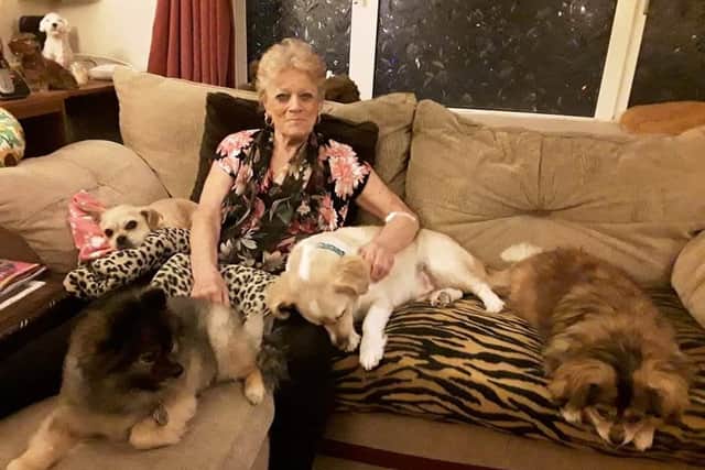 Phyllis Tipper, known as Phyl, with her beloved dogs