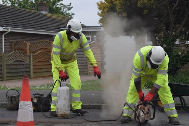The county council highways team reminded residents it is working hard to not only repair potholes but to prevent them