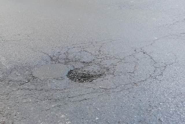 A pothole in Worthing Road, Horsham