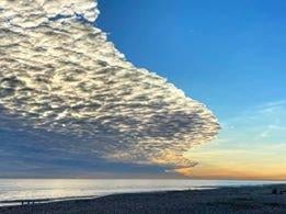 Clouds over the seafront at sunset. Picture: Rachael Davis