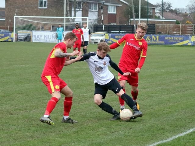 Pagham take on Newhaven at Nyetimber Lane / Picture: Roger Smith