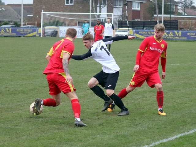 Pagham take on Newhaven at Nyetimber Lane / Picture: Roger Smith