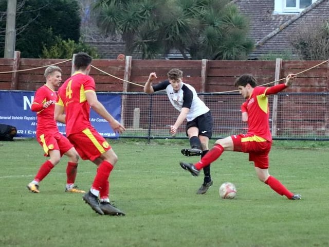 Pagham take on Newhaven at Nyetimber Lane / Picture: Roger Smith