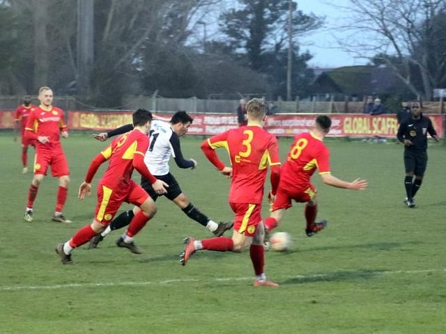 Pagham take on Newhaven at Nyetimber Lane / Picture: Roger Smith