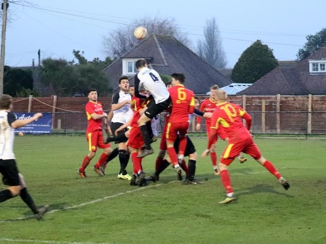 Pagham take on Newhaven at Nyetimber Lane / Picture: Roger Smith