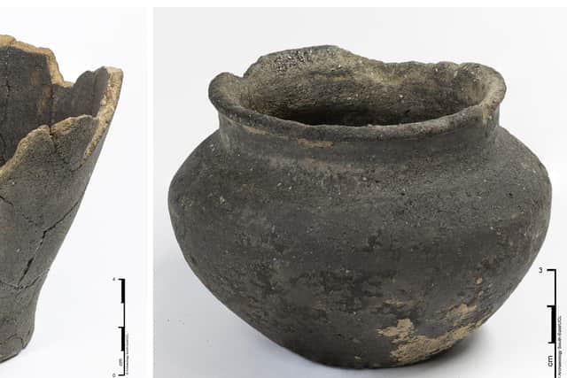 One of the pots discovered