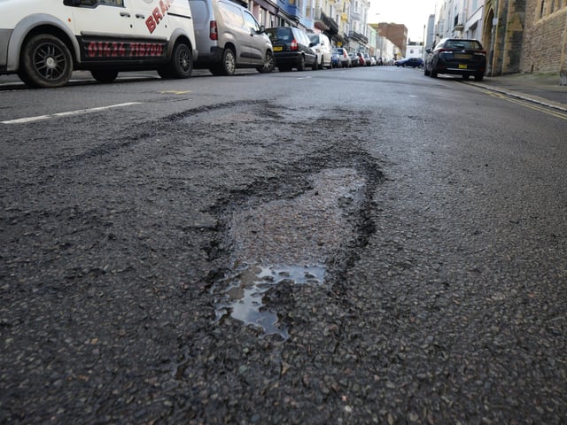 Potholes: Norman Road, St Leonards SUS-200127-135658001