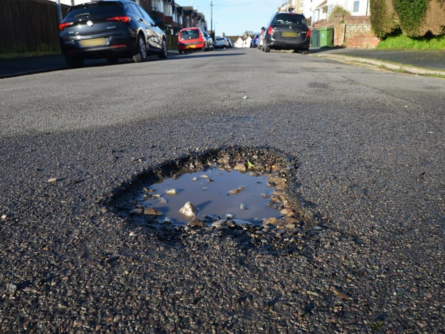 Potholes in Bexhill: Cambridge Road SUS-200128-104032001