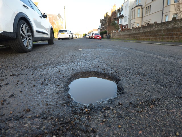 Potholes in Bexhill: Dorset Road South SUS-200128-103927001