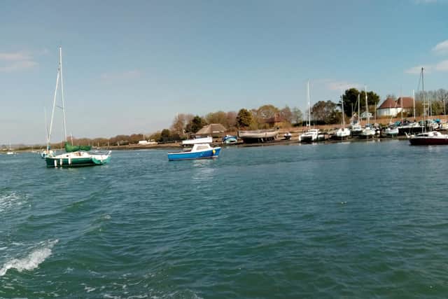 A wreck that is popular with artists at Dell Quay in Chichester Harbour