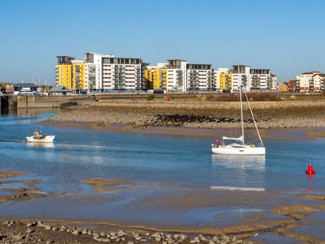 Boats filing out of Sovereign Harbour and heading for the open sea - taken by Barry Davies with a  Canon 5d SUS-200129-111426001