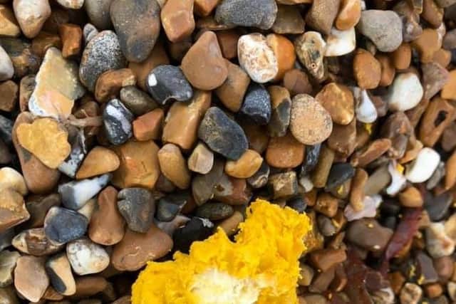 The substance on the beach. Photo: Littlehampton Coastguard