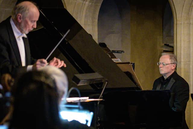 Conductor Derek Carden and pianist Howard Southern. Photo by Peter Mould
