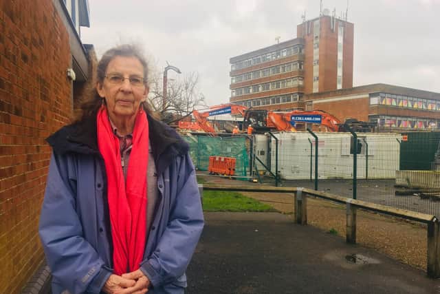 Councillor Janice Henwood has condemned plans for the apartment block in Burgess Hill