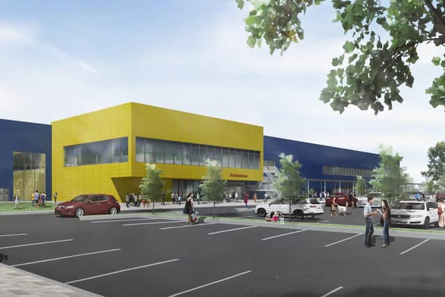 An artist's impression of how the new IKEA in Lancing could look SUS-181227-143346001