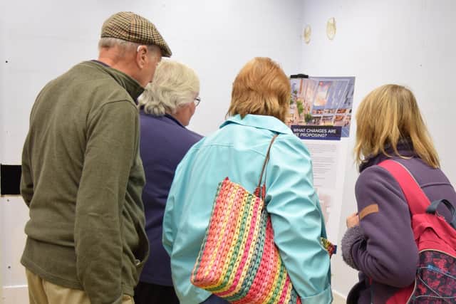 Residents at a NewRiver public consultation open day in Burgess Hill