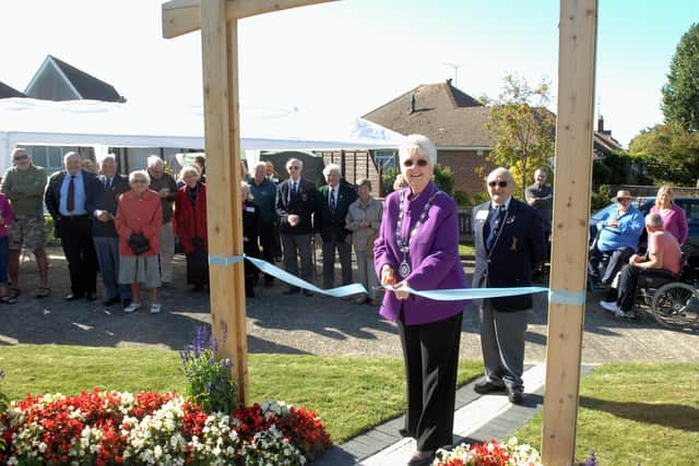 The opening of the memorial garden in Chaucer Avenue by parish council chairman Sue Lines on September 27, 20101. Picture: Malcolm McCluskey L39114H10