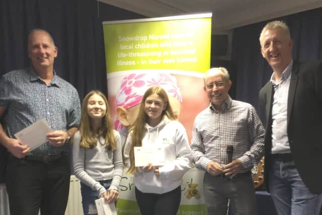 Jack Miller's father Paul Miller (who received the award on behalf of his son) with Mia Gray, Josie Kelly, FSC senior instructor Roger Belton and FSC commodore Guy Mayger