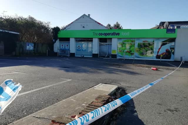 Police are investigating a suspected ram raid at Co-op in Horsham