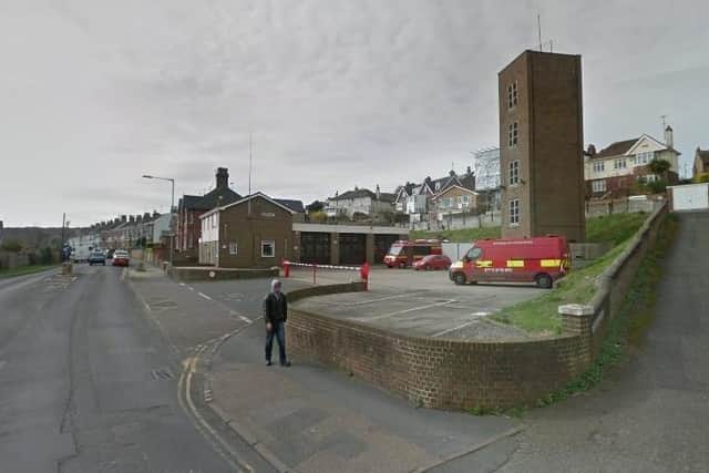 The former fire station in Newhaven (Google Maps Street View)