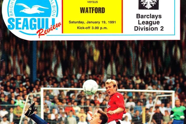 The match day programme from 1990