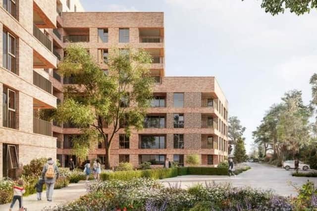 Artist's impressions for new flats on site of Longley House in Crawley