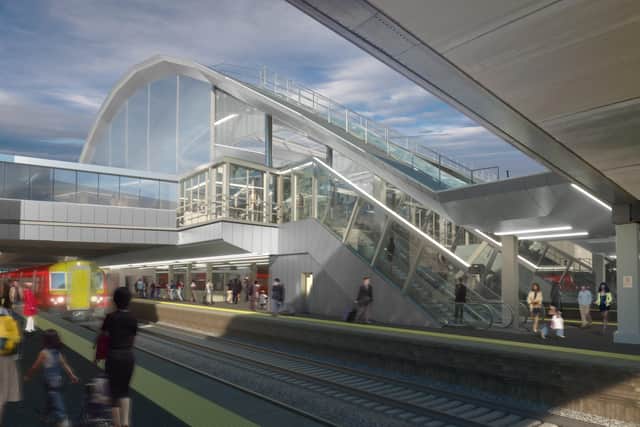 Artist's impresssion of redeveloped Gatwick Airport Railway Station