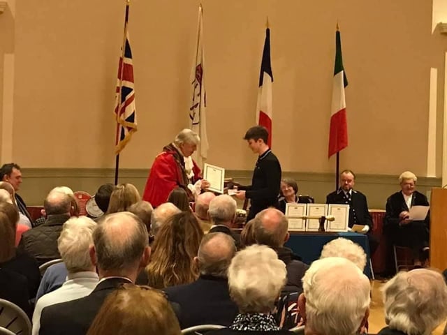 The Young Citizens Award was awarded to 13-year-old Conor McCormack for his sporting achievement as a schoolboy national boxing champion.