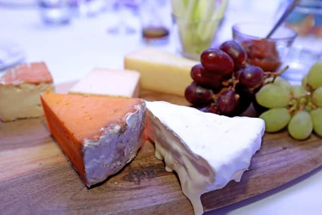 Sussex cheese board served as part of the seven-course banquet