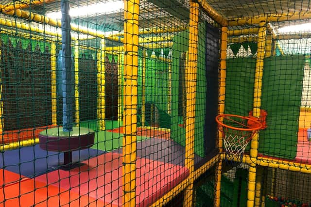 Children can explore the three-storey soft play area