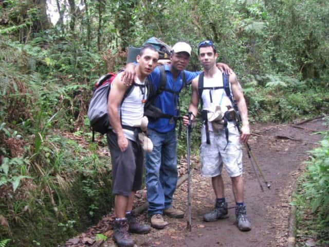 Steve and Gary Dhiman during their ascent of Mount Kilimanjaro in 2011