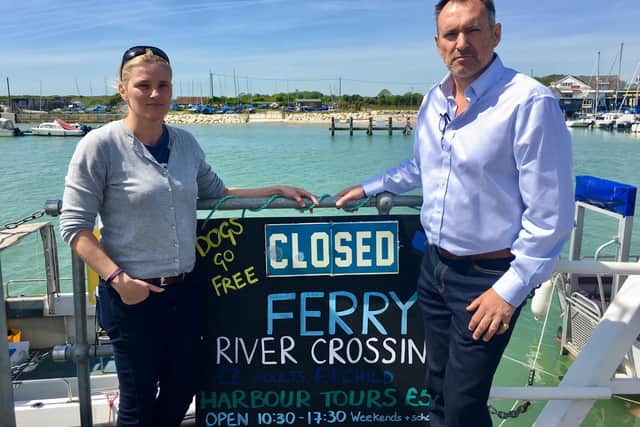 Robert Boyce, pictured with his wife Fiona, who also run the Littlehampton Ferry