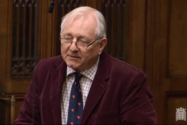 Sir Peter Bottomley, MP for Worthing West, in the House of Commons SUS-181122-142147001